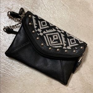Black and white clutch